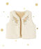 Chaleco de bebé niña reversible beige COQUILLE