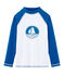 Camiseta de protección solar para niño y niña blanco MARSHMALLOW/azul RIYADH