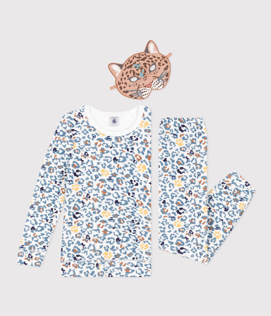 Pijama disfraz con y máscara para niño/niña blanco MARSHMALLOW/blanco MULTICO