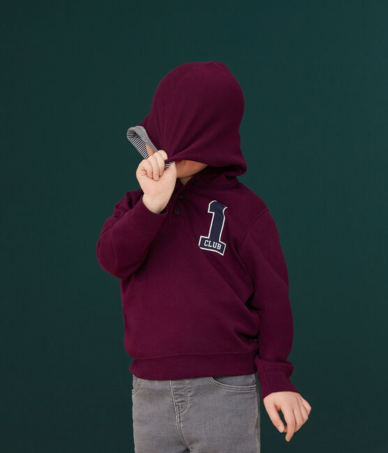 Camiseta con capucha de niño violeta CEPAGE