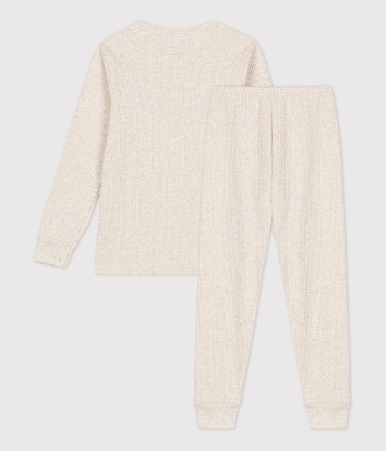 Pijama de algodón para niño/niña beige MONTELIMAR CHINE