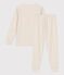Pijama de algodón para niño/niña beige MONTELIMAR CHINE
