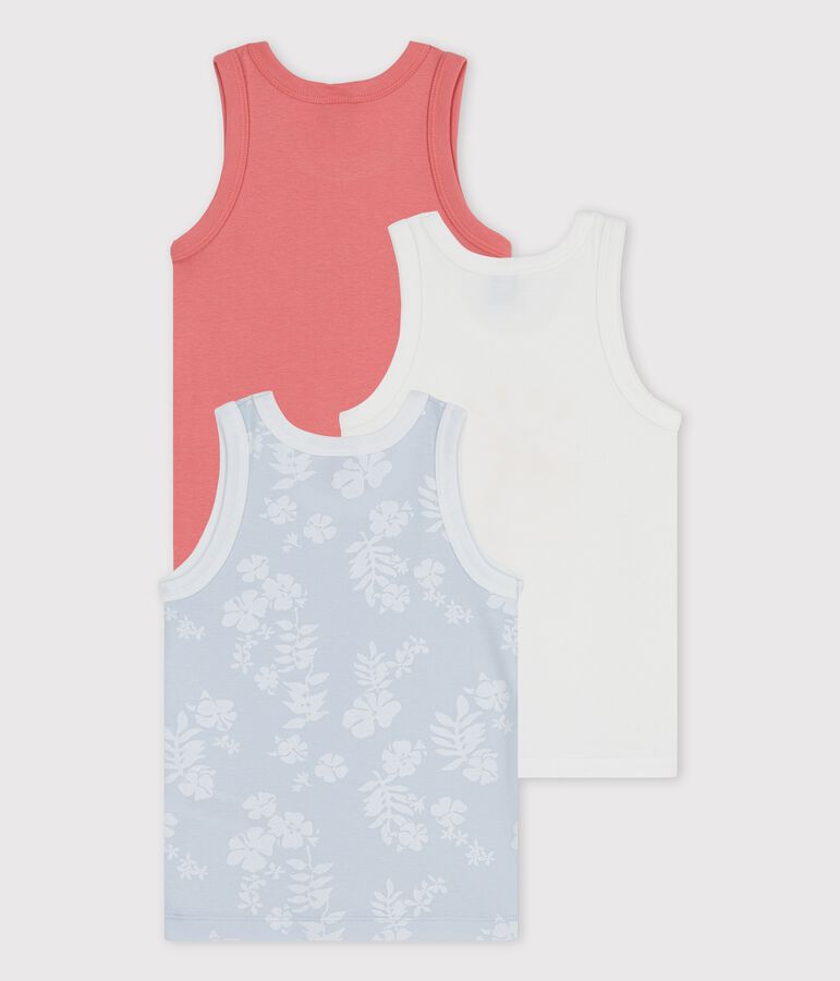 Juego de 3 camisetas de tirantes hawaianas de algod&oacute;n de ni&ntilde;o multicolor