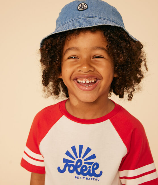 Gorro de tejido vaquero azul para infantil azul DENIM CLAIR