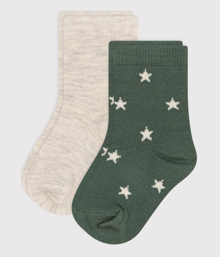 2 pares de calcetines de algod&oacute;n con estrellas para beb&eacute; variante 1