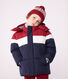 Plumífero infantil liso colorblock