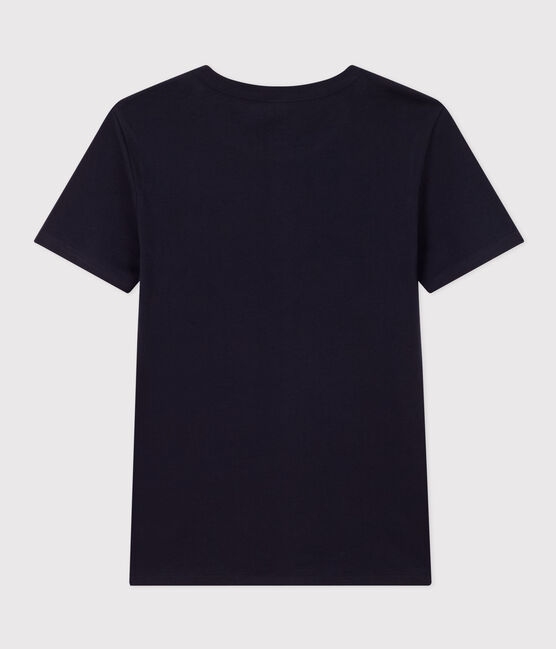 Camiseta Iconique de manga corta de punto liso para mujer azul SMOKING