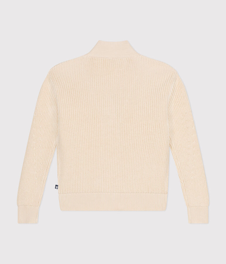 C&aacute;rdigan de punto ingl&eacute;s de algod&oacute;n para mujer crudo AVALANCHE