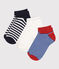 3 PARES DE CALCETINES DE ALGOD&Oacute;N A RAYAS PARA NI&Ntilde;O multicolor