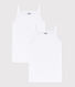 Lote de 2 camisetas de tirantes blancas de niña