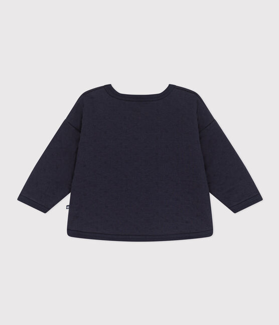 Sudadera de tejido túbico acolchado para bebé azul SMOKING