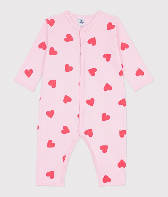 Pijama sin pies de algodón con estampado de corazones para bebé MARQUISE/ PEACHY