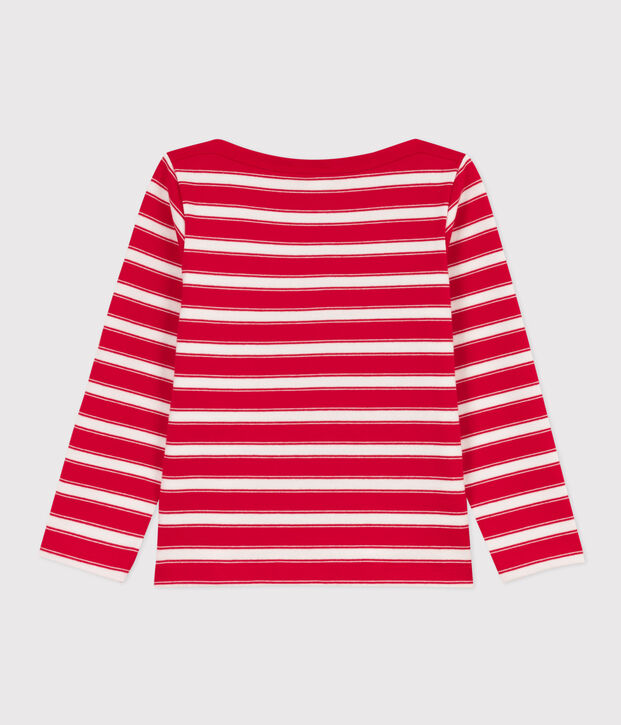 Marinera de algod&oacute;n grueso para ni&ntilde;o/ni&ntilde;a rojo/blanco