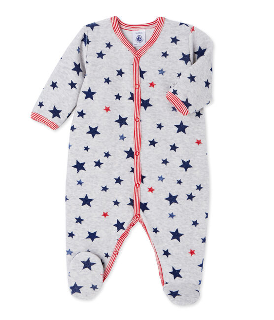 Pijama estampado para bebé niño gris BELUGA/blanco MULTICO