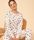 Pijama de algodón con corazón para mujer