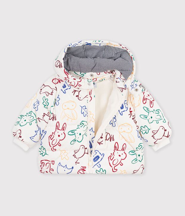 Plum&iacute;fero de poli&eacute;ster con estampado de animal para beb&eacute; crudo/multicolor