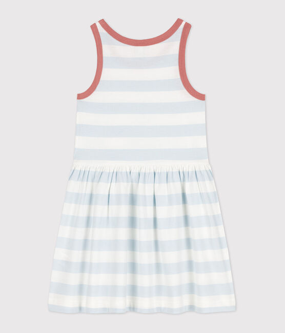 Vestido sin mangas de algodón a rayas para niña PLEINAIR/ MARSHMALLOW