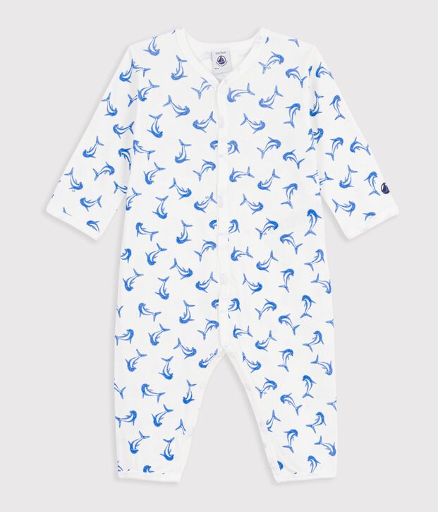 Dors bien sans pied en coton blanco/azul/multicolor