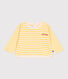 Camiseta de manga larga de algodón a rayas para bebé