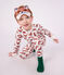 Pijama disfraz infantil de algod&oacute;n de zorro blanco/multicolor