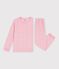 Pijama infantil de terciopelo con estampado rosa/multicolor