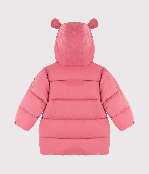 Plum&oacute;n acolchado liso para beb&eacute; ni&ntilde;a rosa