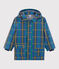 Impermeable infantil unisex de cuadros azul LIMOGES/blanco MULTICO