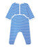 Pijama de rayas para bebé niño azul PERSE/blanco ECUME