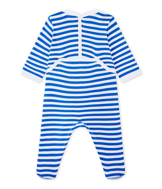 Pijama de rayas para bebé niño azul PERSE/blanco ECUME