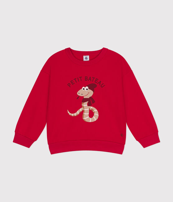 Sudadera de felpa para niño rojo CORRIDA