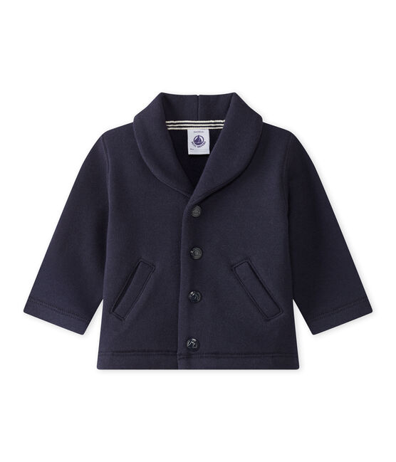 Chaqueta de muletón para bebé niño azul SMOKING