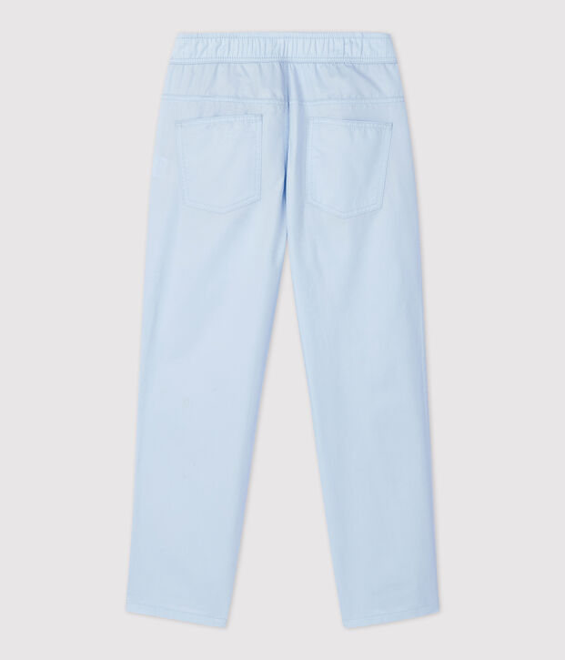 Pantal&oacute;n de corte normal de sarga de algod&oacute;n de ni&ntilde;o azul