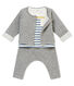 Conjunto de tres piezas en túbico Jacquard para bebé niño