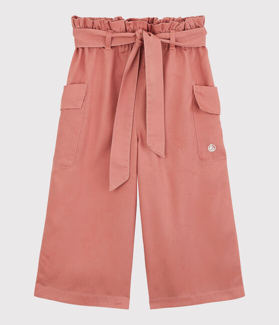 Pantalón de lyocell para niña rosa PAPAYE