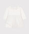 Vestido de túbico y tul para bebé blanco MARSHMALLOW/gris ARGENT