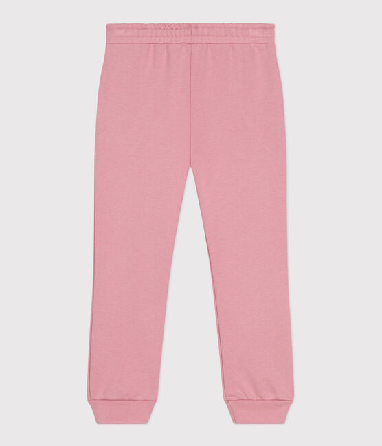 Pantalón infantil de jogging liso de algodón rosa CHARME
