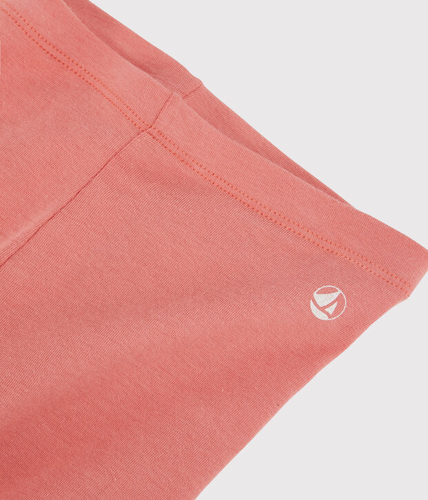 Leggings de punto de elastano de ni&ntilde;a rosa