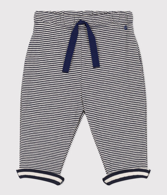 Pantalón de tejido túbico milrayas para bebé azul SMOKING/ AVALANCHE