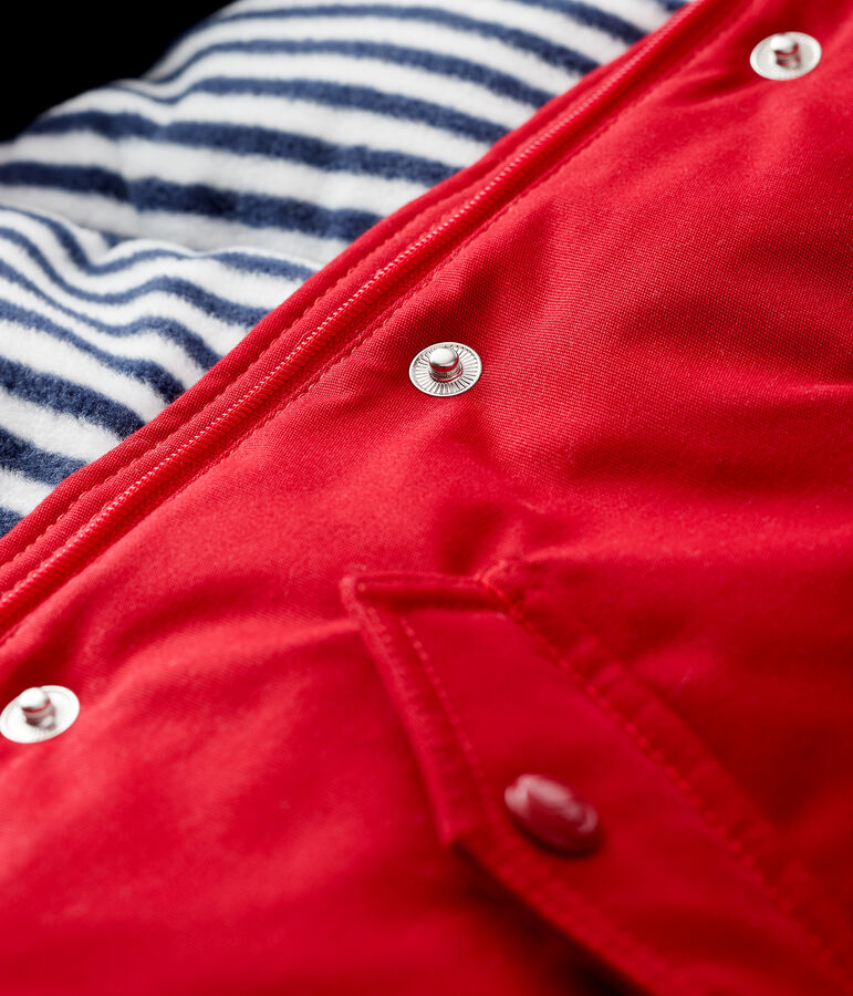 Parka semi larga para beb&eacute; ni&ntilde;o rojo