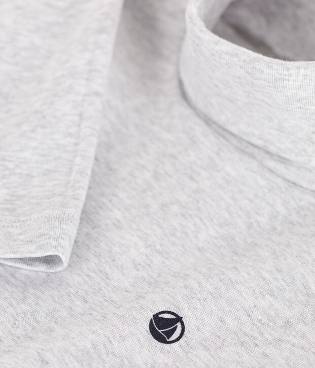 Prenda de cuello cisne de algod&oacute;n de ni&ntilde;a/ni&ntilde;o gris