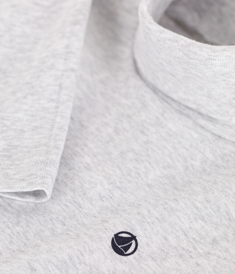 Prenda de cuello cisne de algod&oacute;n de ni&ntilde;a/ni&ntilde;o gris