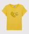 Camiseta de manga corta de algodón de niña amarillo ORGE