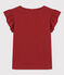 Camiseta de manga corta de algodón de niña marron OMBRIE