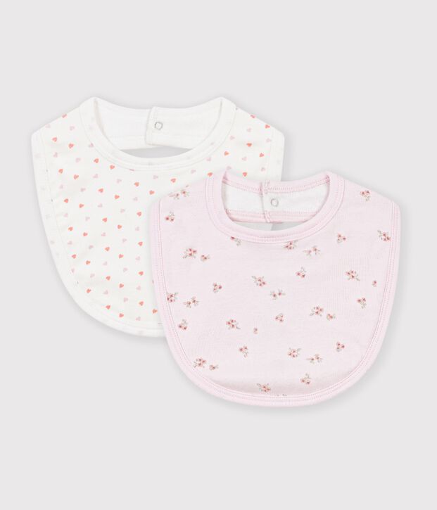 Juego de baberos de algod&oacute;n con estampado de flores para beb&eacute; multicolor