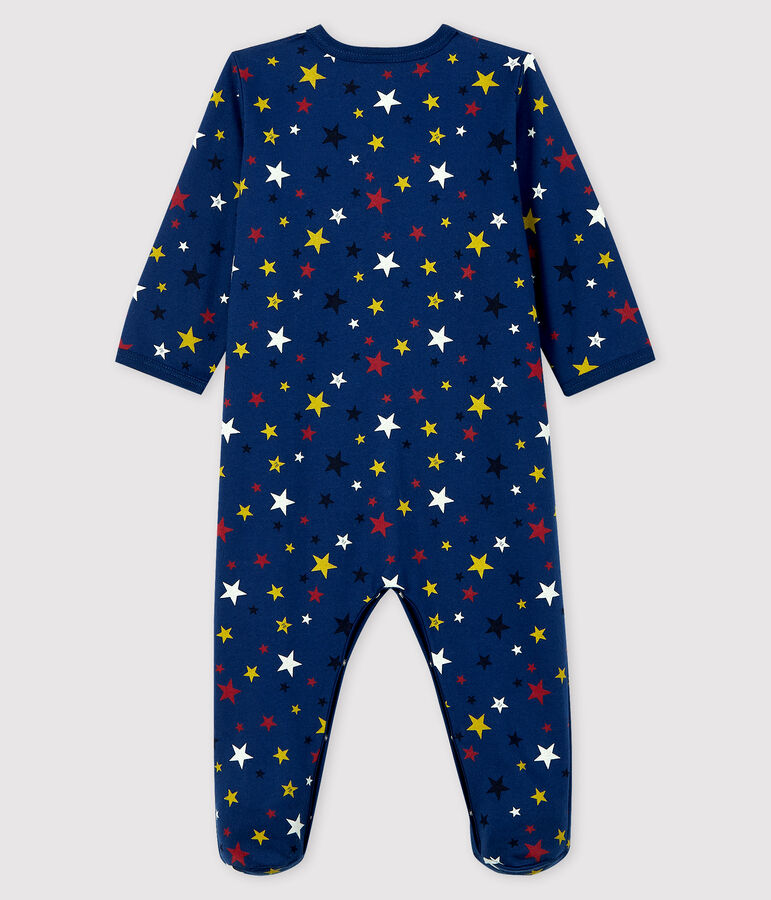 Pijama de mulet&oacute;n noche estrellada para beb&eacute; azul MEDIEVAL/blanco MULTICO