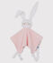 Peluche de conejo para bebé de algodón rosa CHARME/blanco MARSHMALLOW