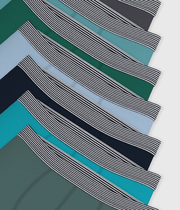 Juego de b&oacute;xeres infantiles lisos de algod&oacute;n multicolor