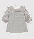 Vestido a rayas de bebé niña de algodón orgánico