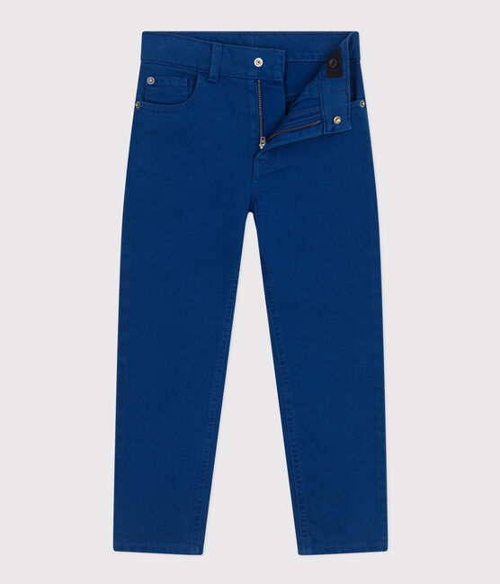 Pantalón recto de tejido vaquero colorido para niño azul INCOGNITO