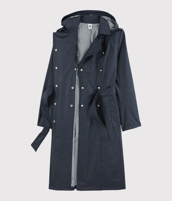 Gabardina con capucha de mujer azul SMOKING